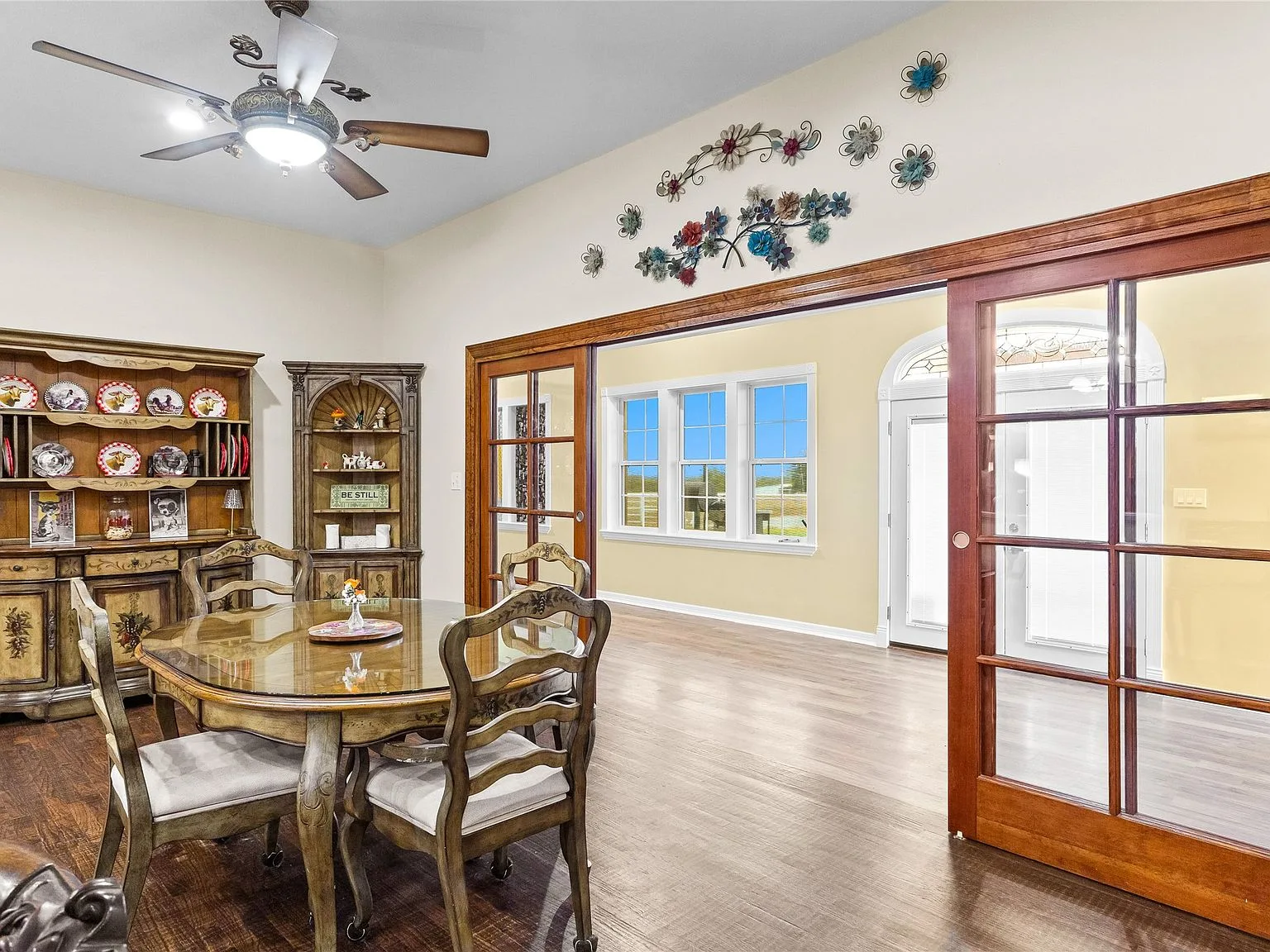 Dining room with pass-through to sunroom