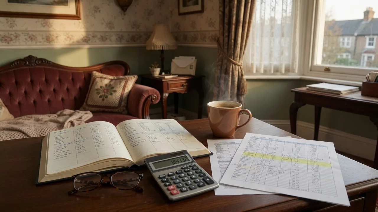 Financial planning documents on a desk
