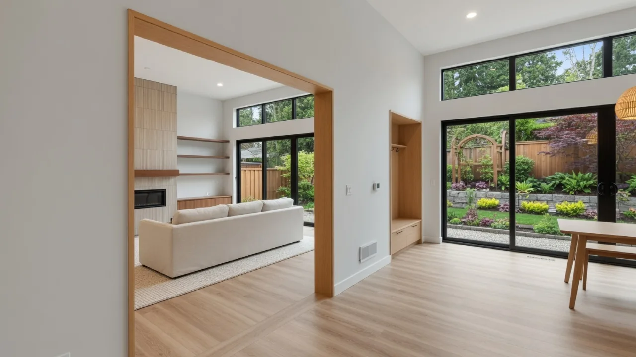 Modern accessible home interior with open-concept living space