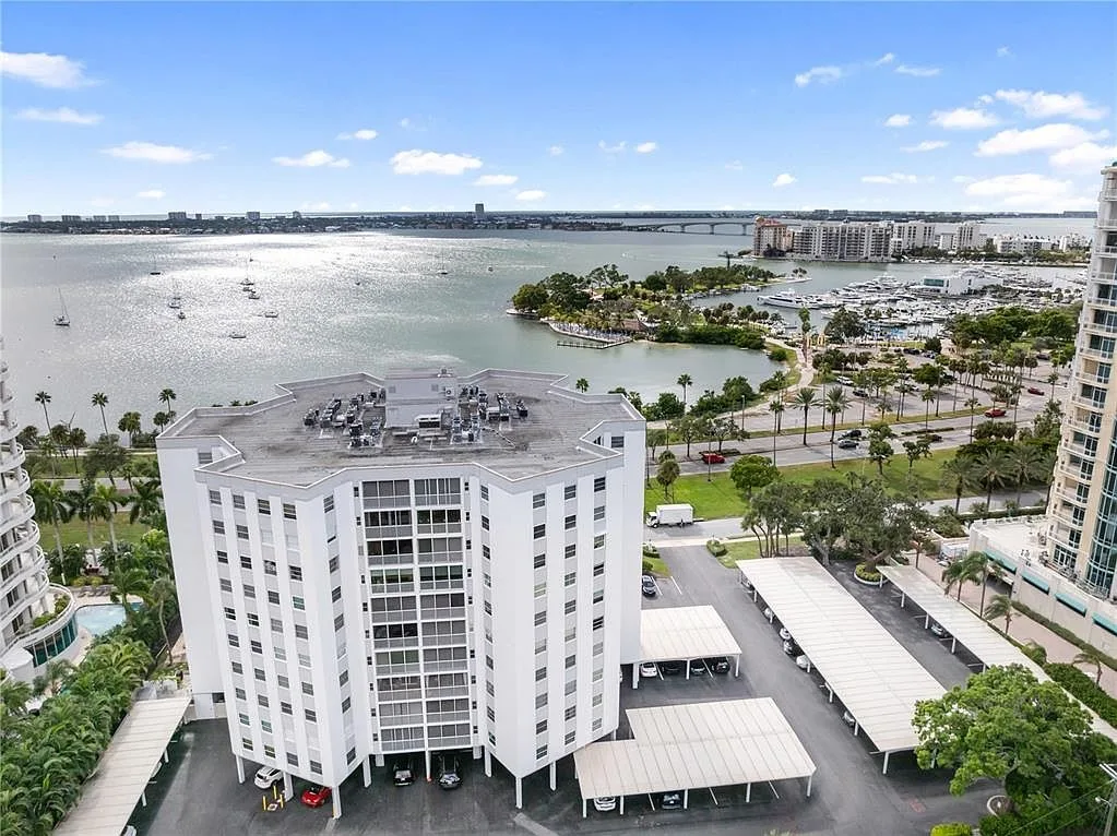 Aerial view of The Regency House condominium