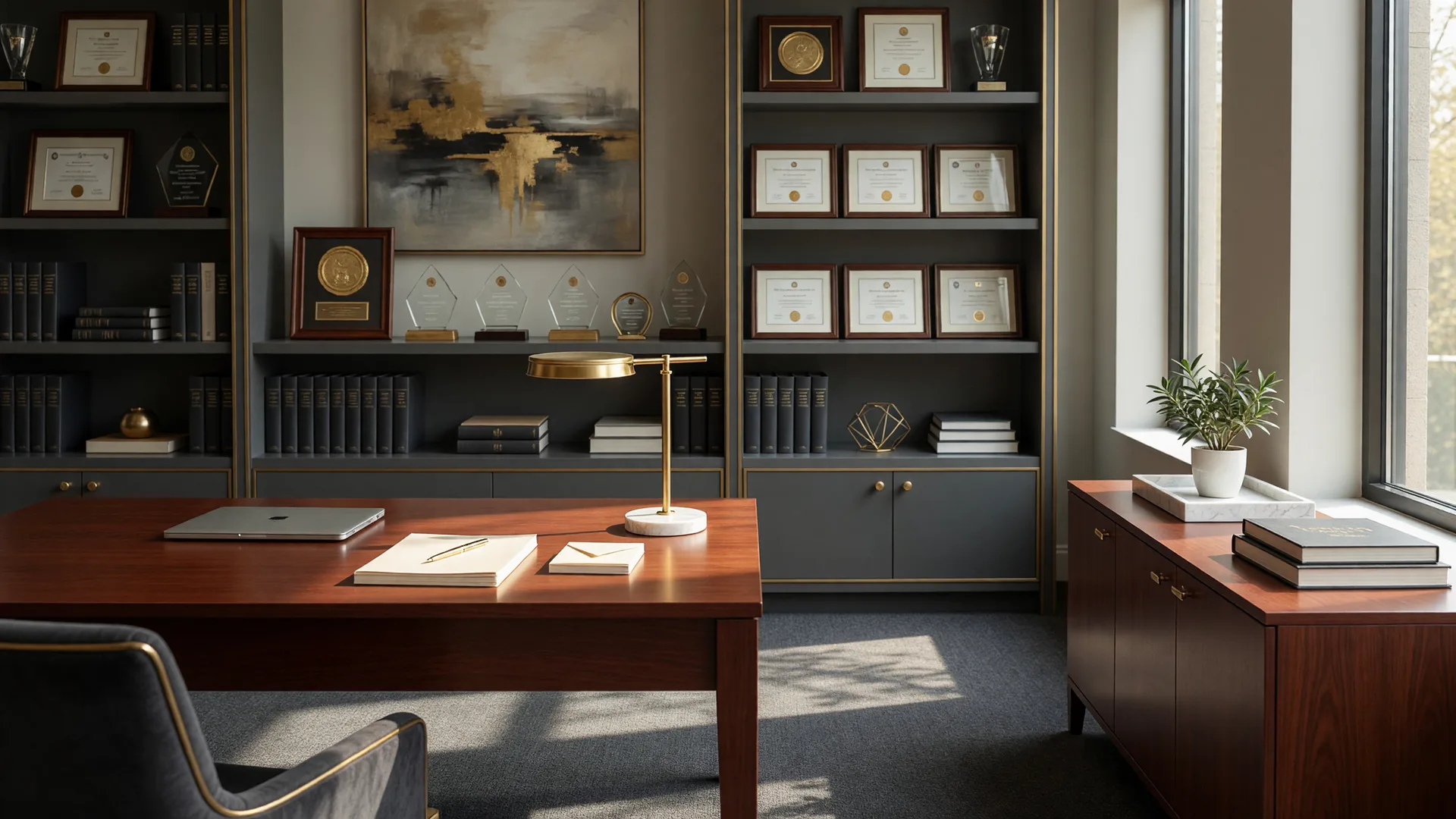 Modern real estate office interior