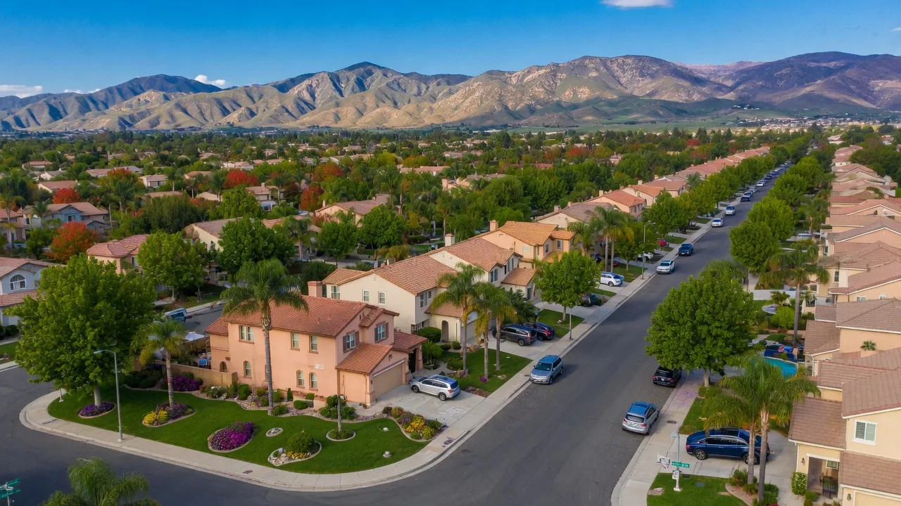 A beautiful Southwest Riverside County home at golden hour