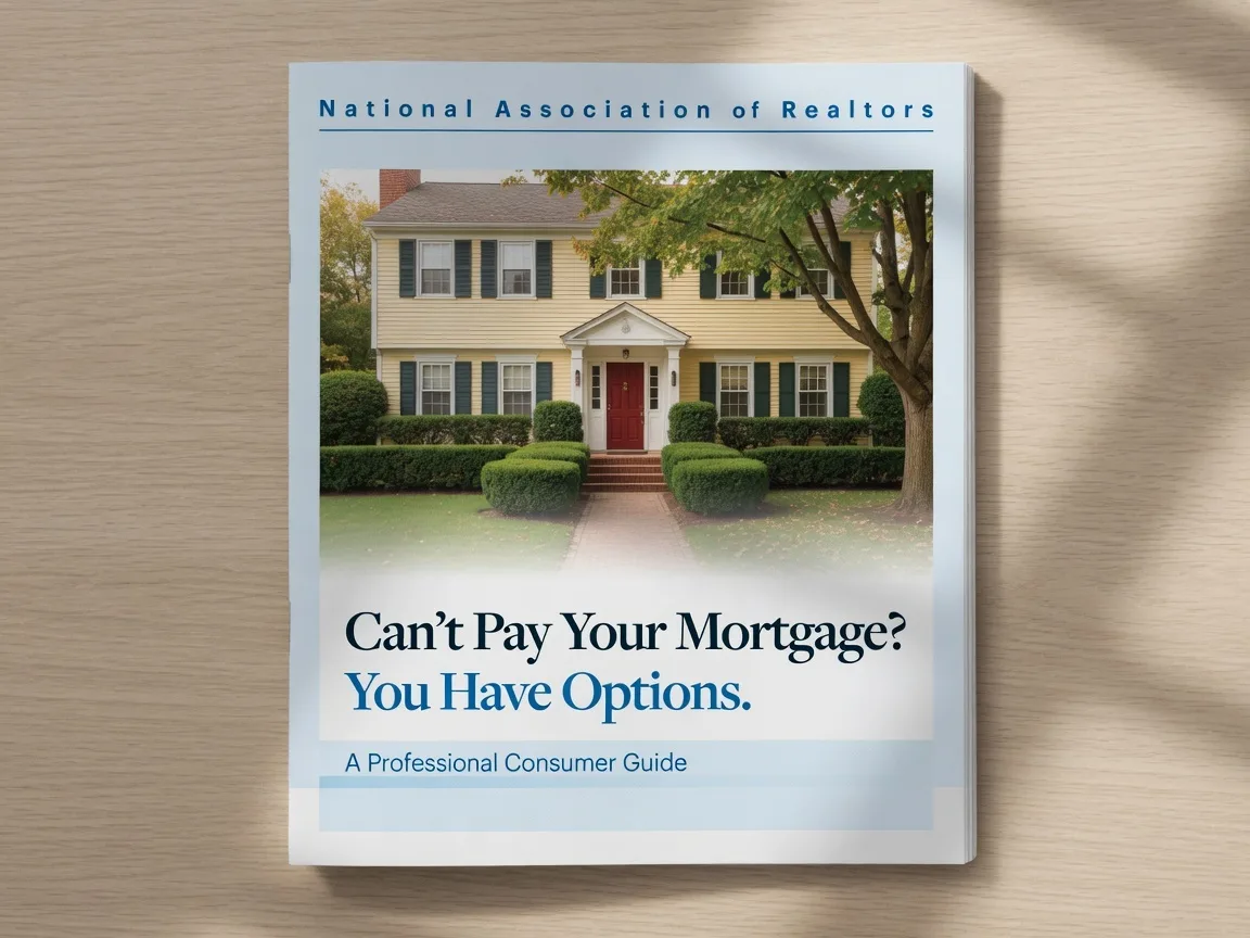 NAR Consumer Guide booklet titled Can't Pay Your Mortgage? You Have Options, a resource for homeowners facing financial distress