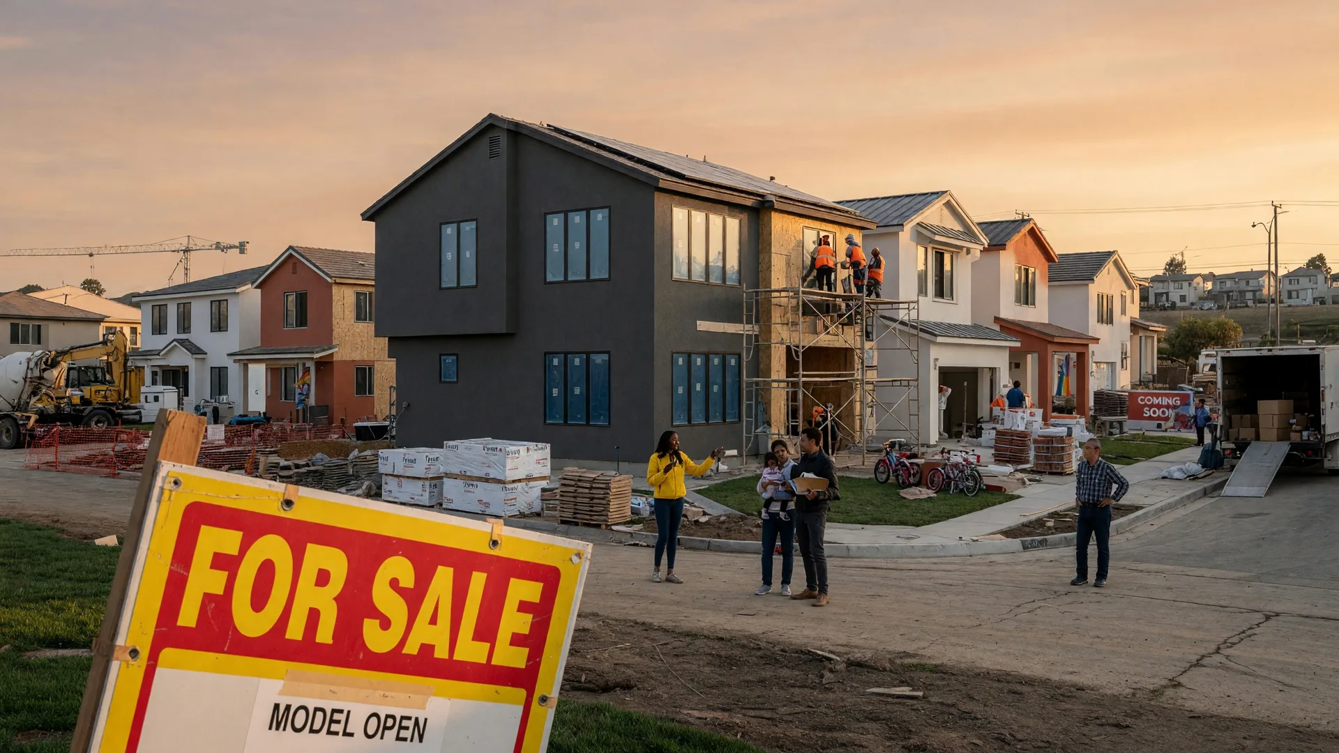 New residential housing development under construction
