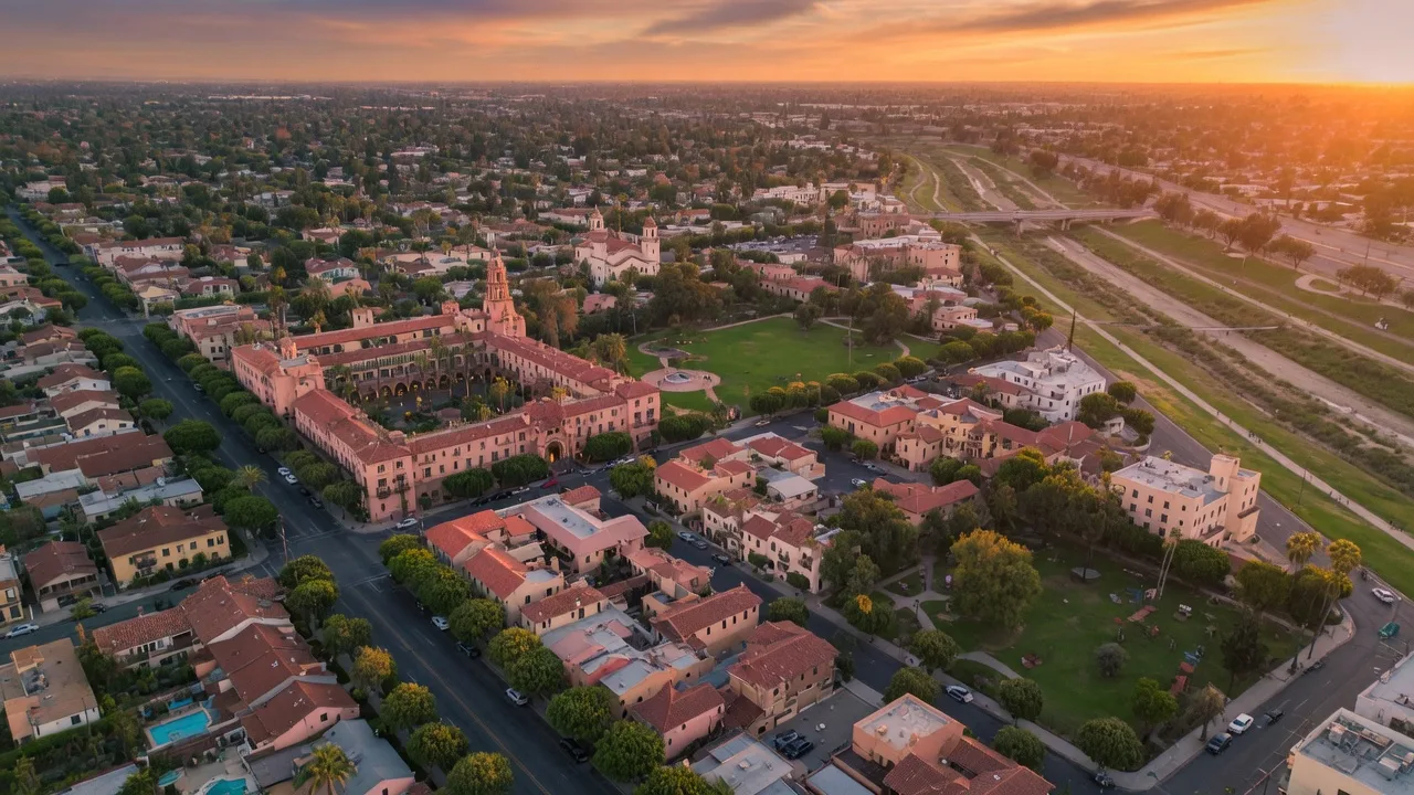 Aerial view of Riverside