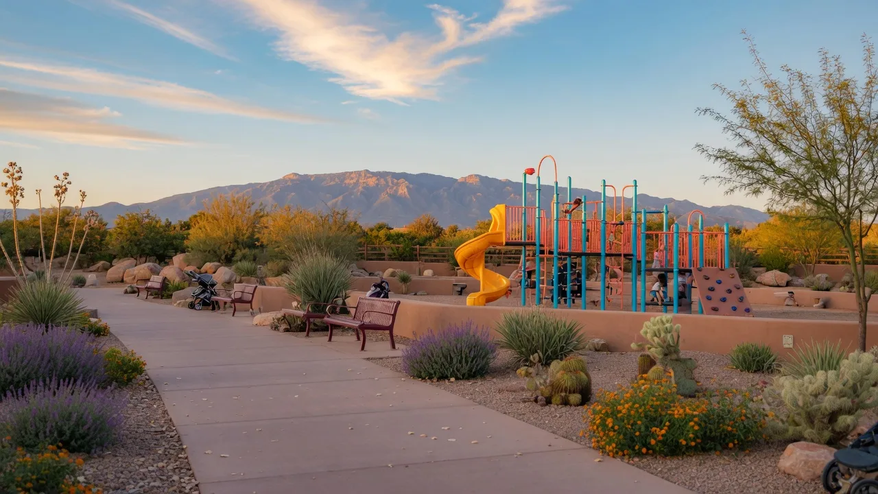 Sandia Mountains above Albuquerque foothills