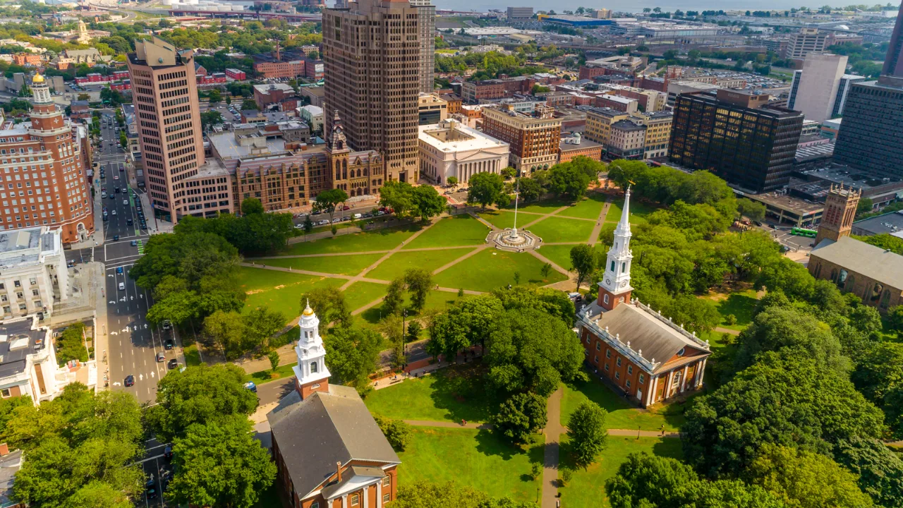 Downtown neighborhood — Urban, vibrant, walkable