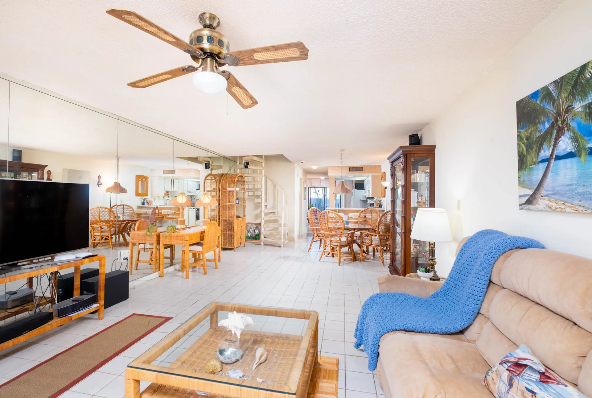 Living room with dining area