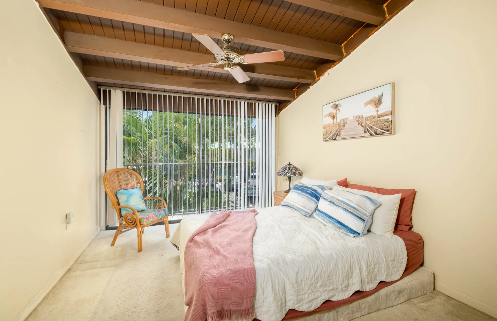 Bedroom with exposed beams