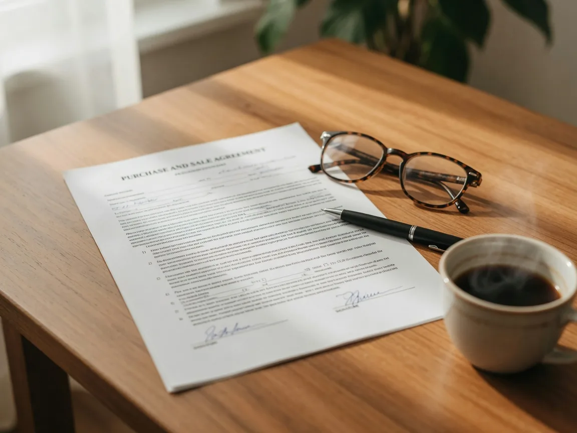A real estate contract on a desk — what happens after your offer is accepted