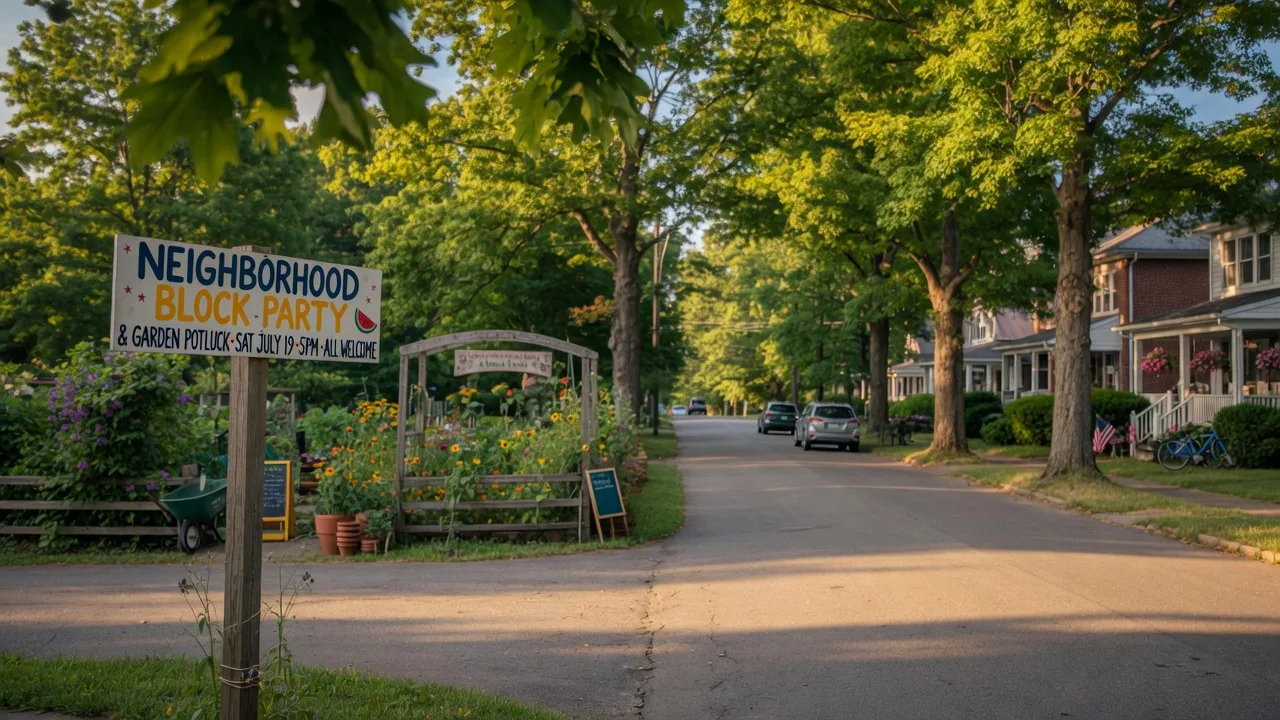 Tree-lined neighborhood street in Rydal-Meadowbrook during midsummer