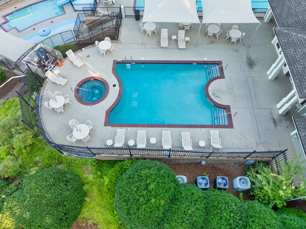 Community pool aerial