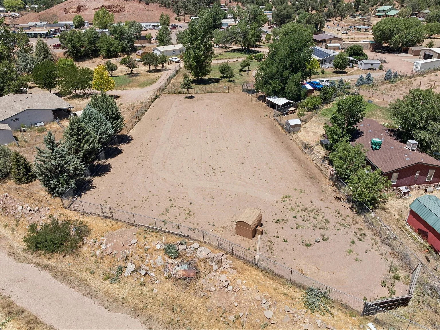 Aerial view of 191 N Cornerstone Way horse property in Star Valley, Arizona