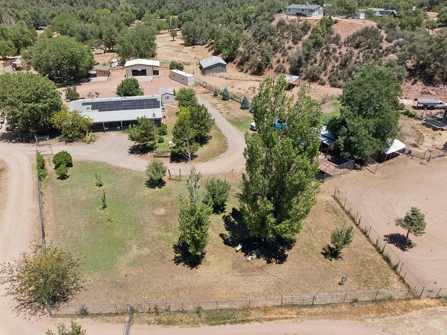 Aerial view of property acreage