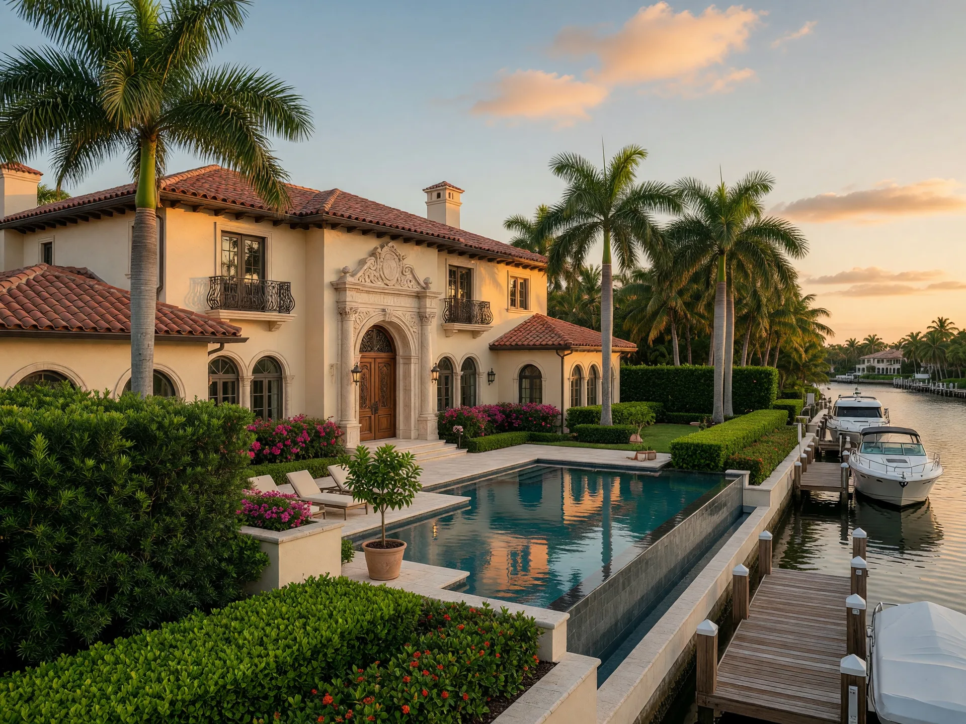 Luxury waterfront estate in South Florida