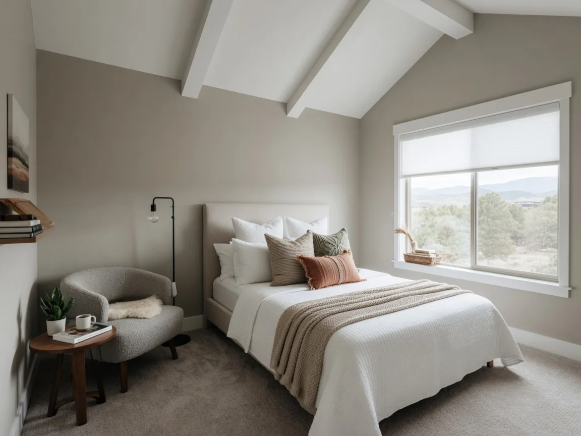 Primary bedroom with natural light