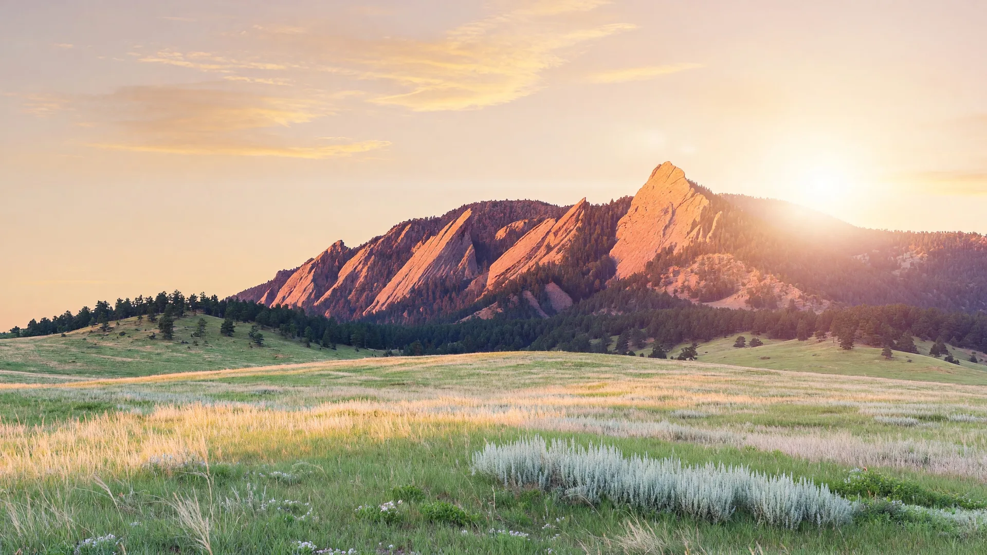 Boulder Colorado Flatirons landscape