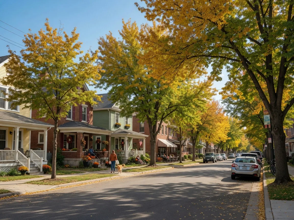 Charming street in Louisville Colorado