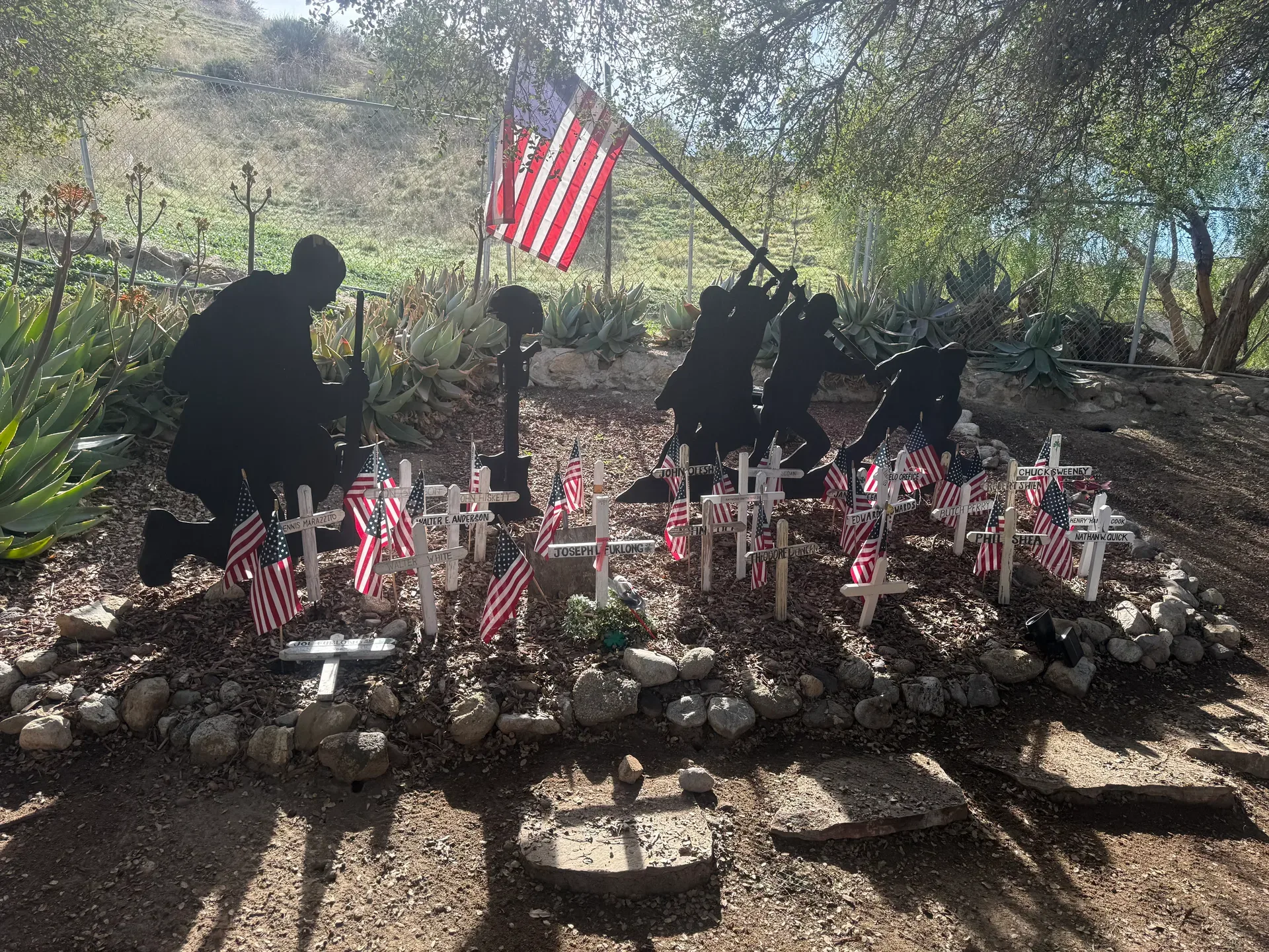 Veteran memorial garden — a serene tribute honoring those who served