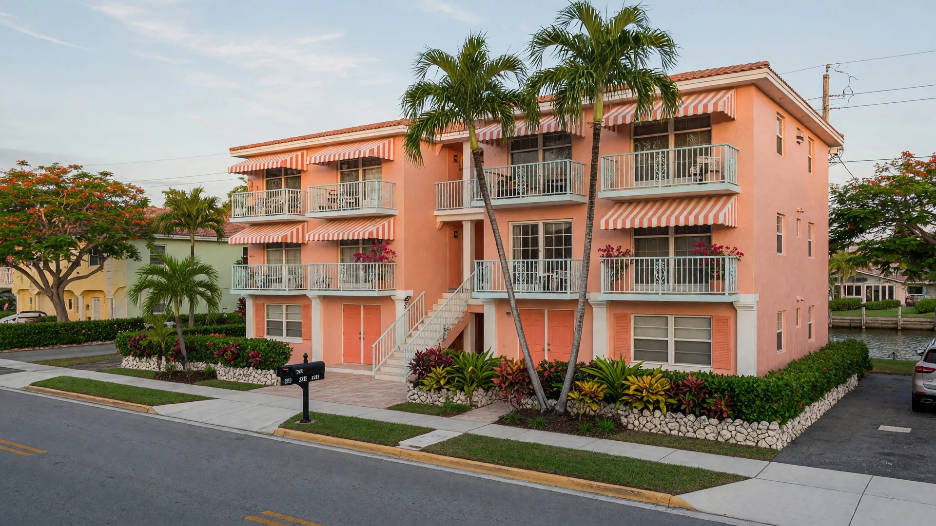 Waterfront home with private dock on an Intracoastal canal in Palm Beach County