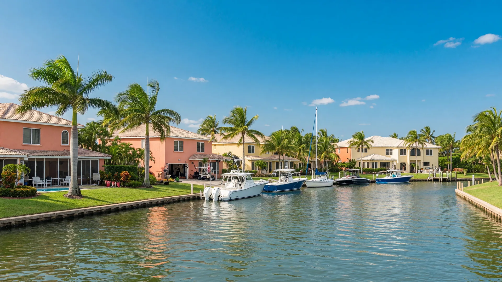 Suburban residential street in a Florida community