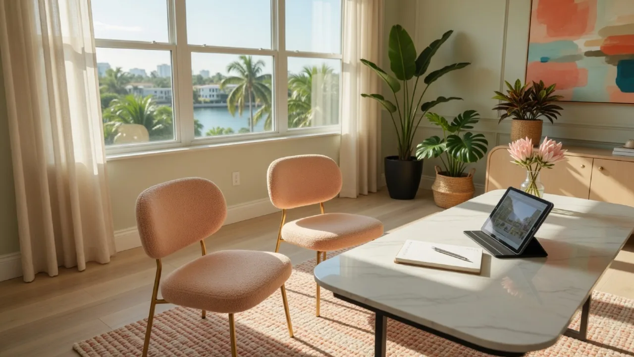 Modern real estate consultation setting