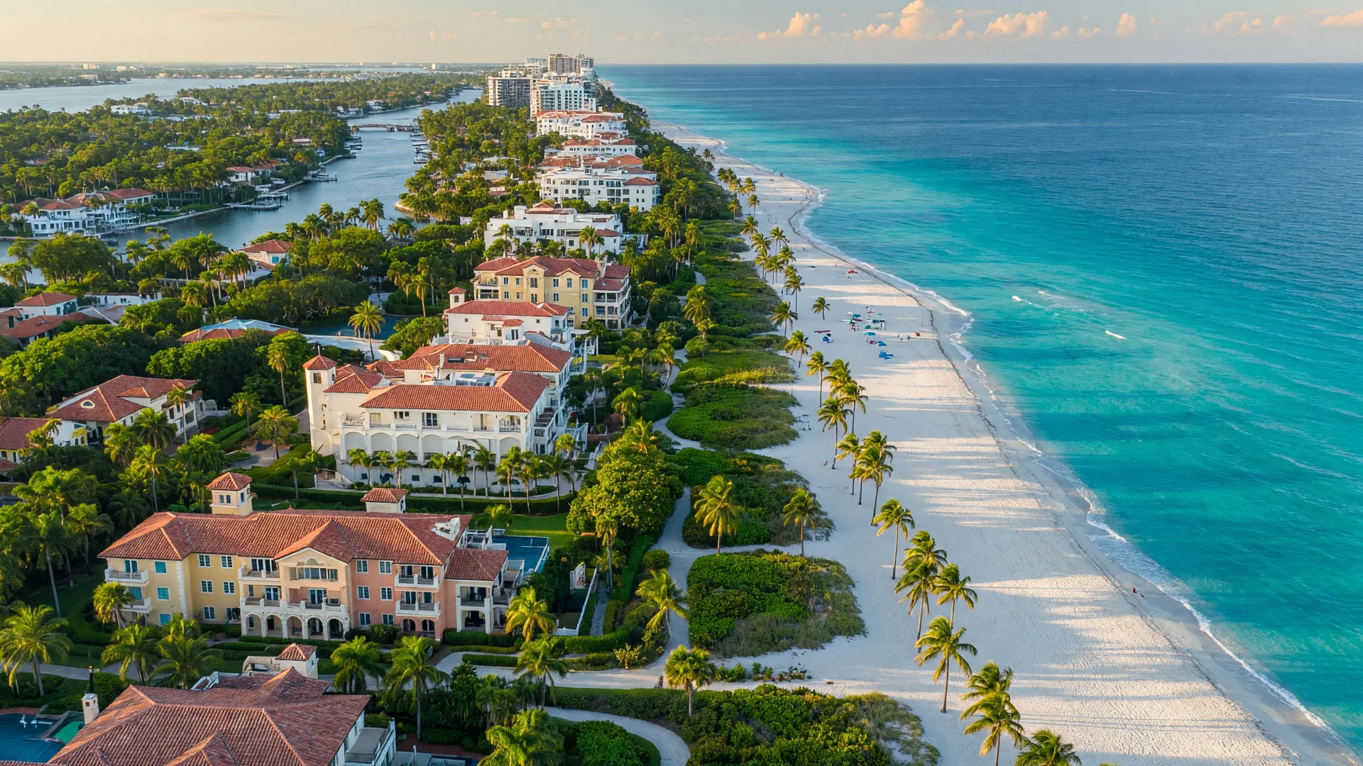 Aerial view of Boca Raton's coastline and beaches