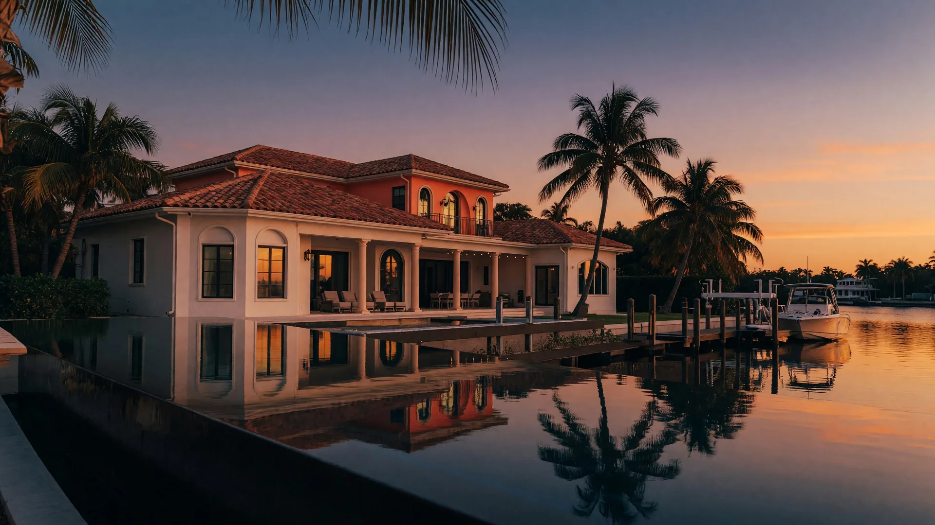 Waterfront view from a luxury home in Delray Beach