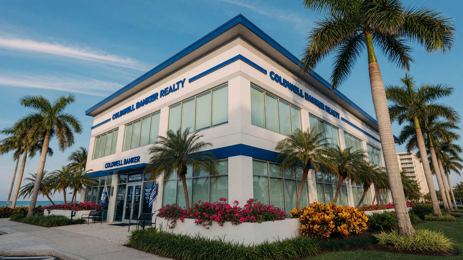 Coldwell Banker Realty office in a South Florida coastal setting