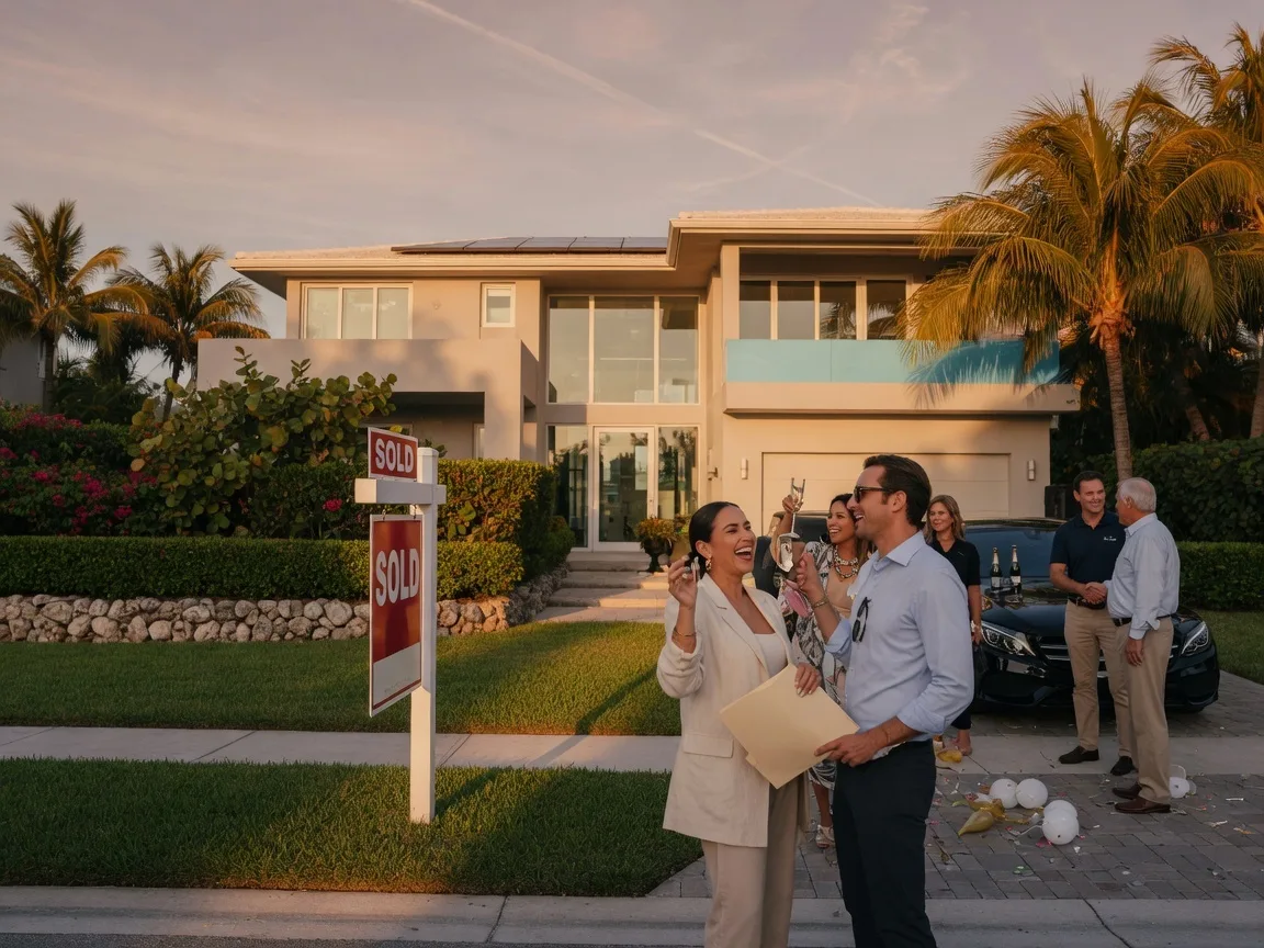 SOLD sign in front of a South Florida home