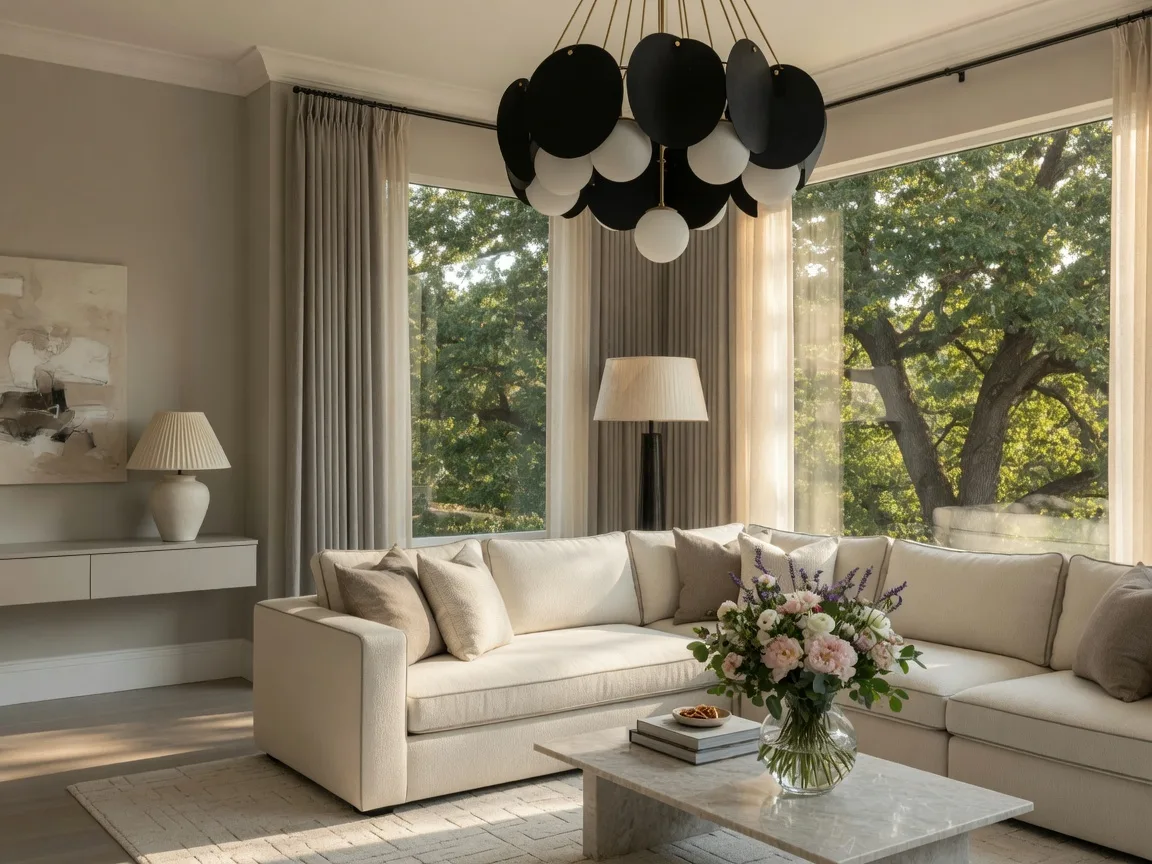 Beautifully staged living room in a Durham Region home