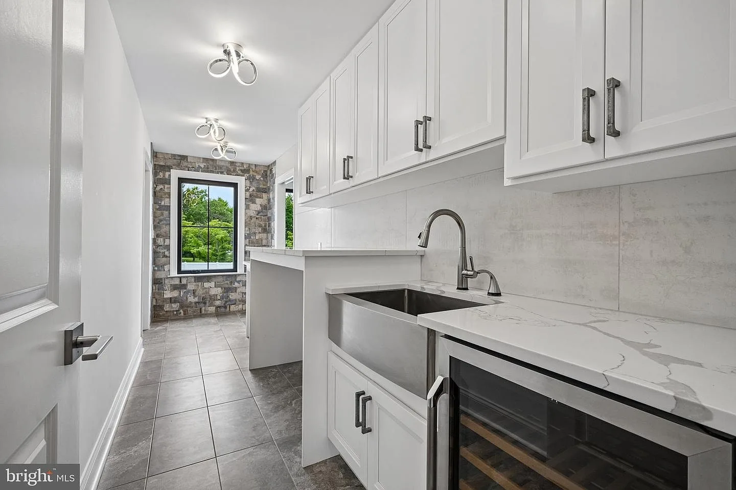 Butler's pantry and laundry area