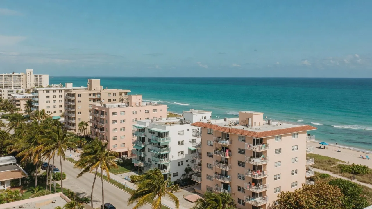 South Florida coastal area with residential buildings