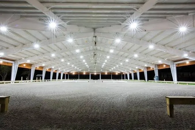 Portofino equestrian riding arena with horses and riding paths