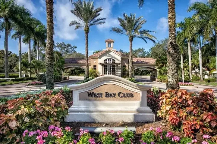 West Bay Club gated entrance in Estero, Florida