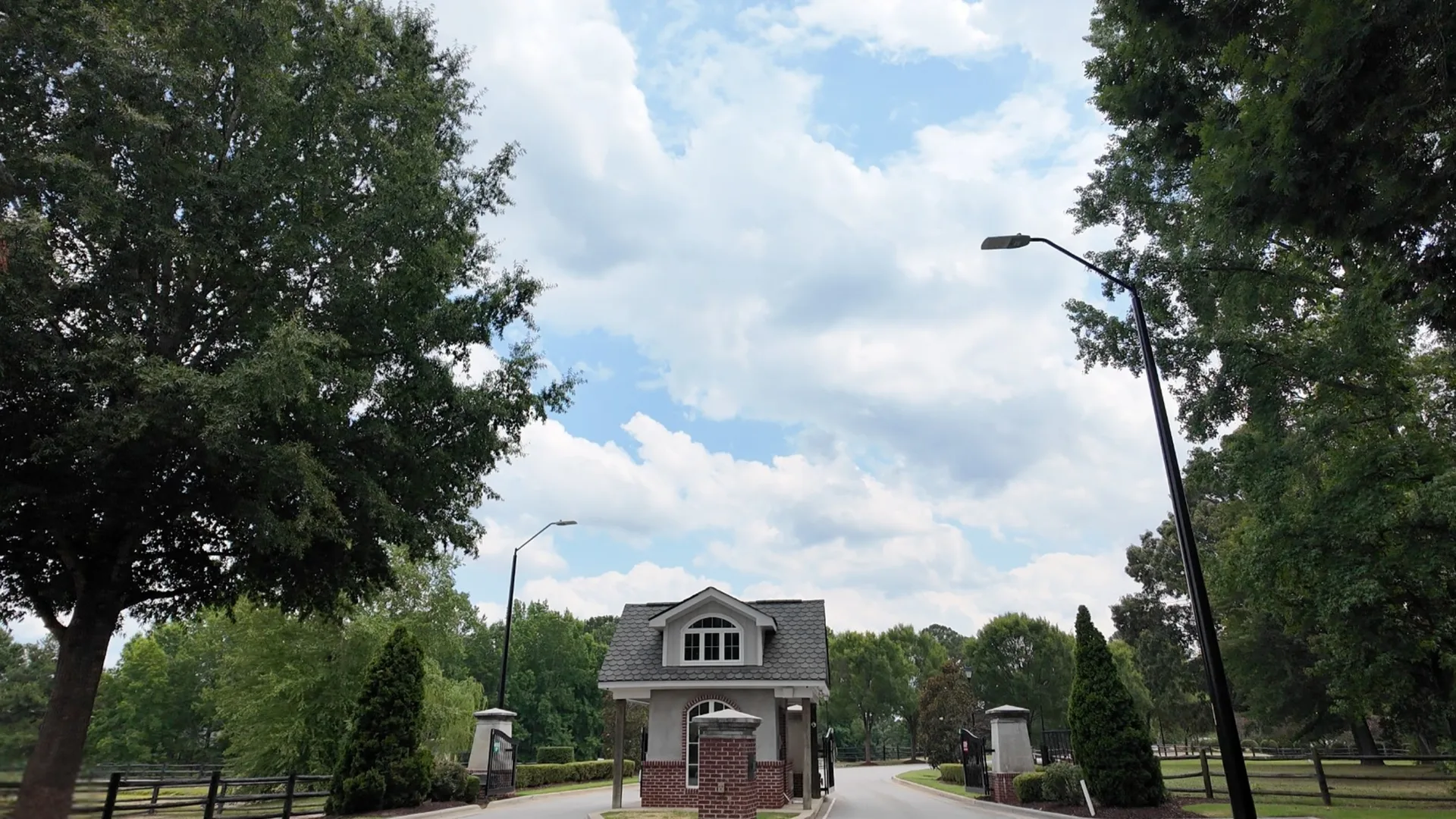 Portofino community gate at the gated entry in Clayton NC
