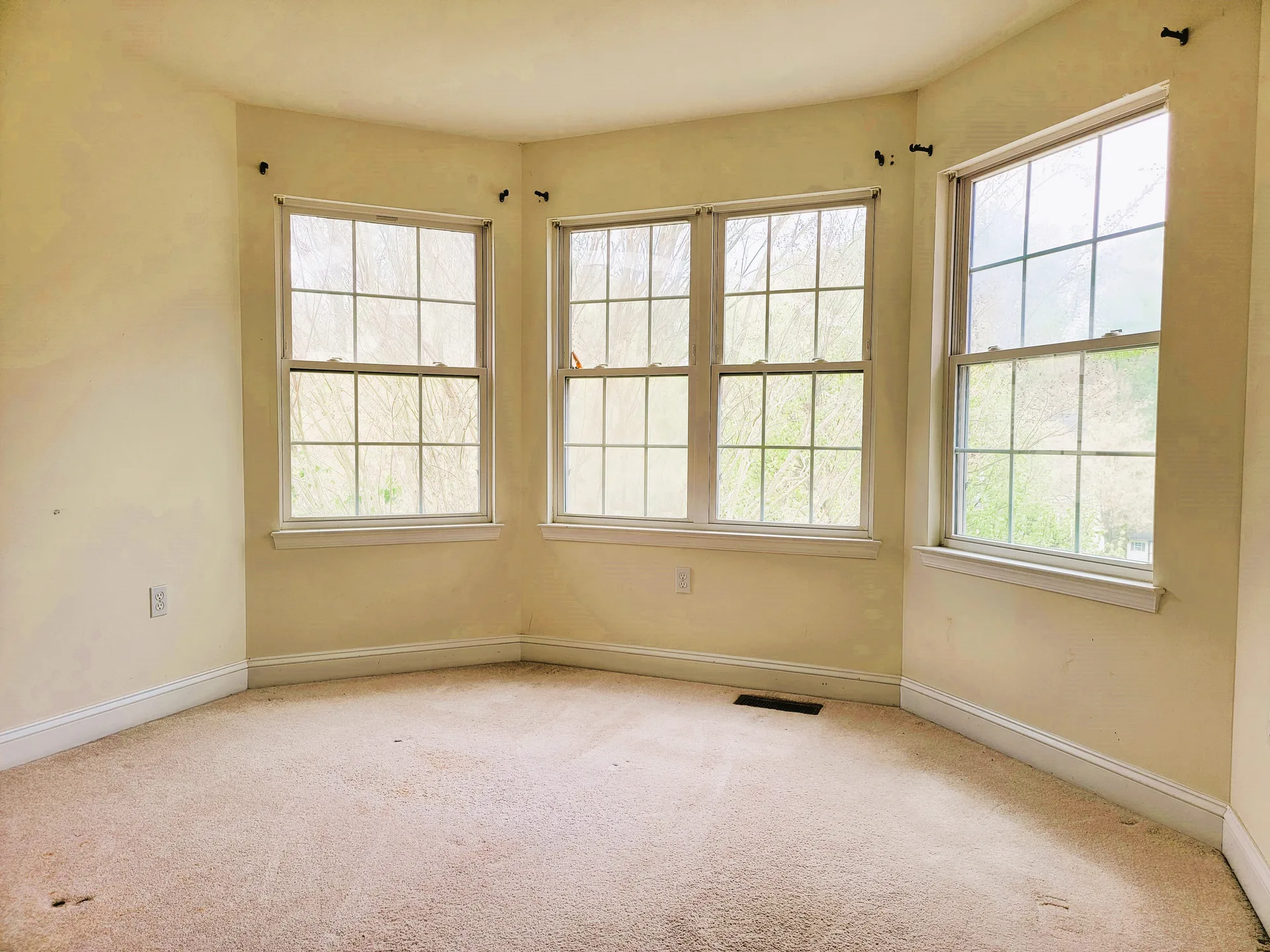 Bedroom with bay window area