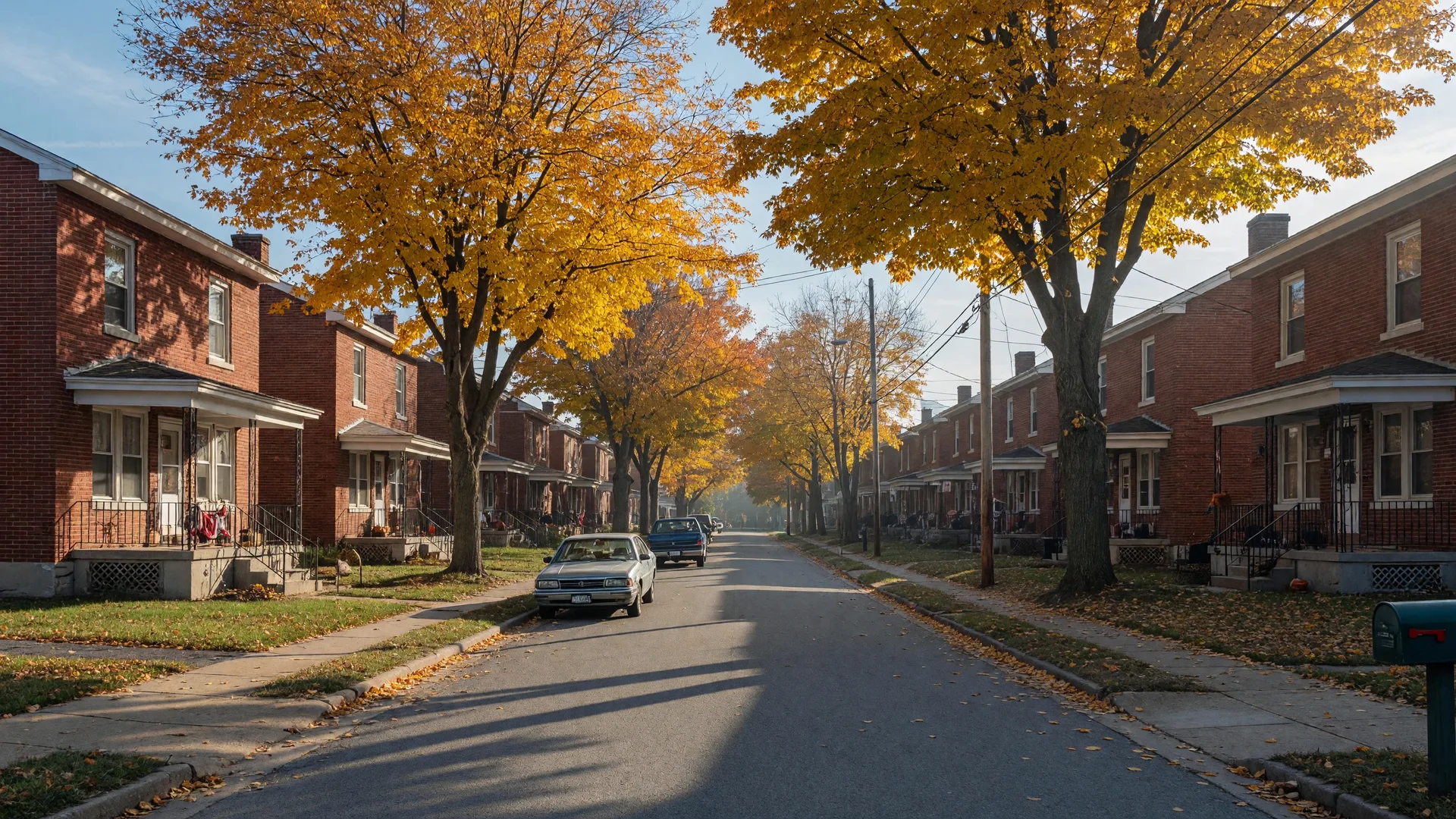 Charming main street in the Lehigh Valley Pennsylvania