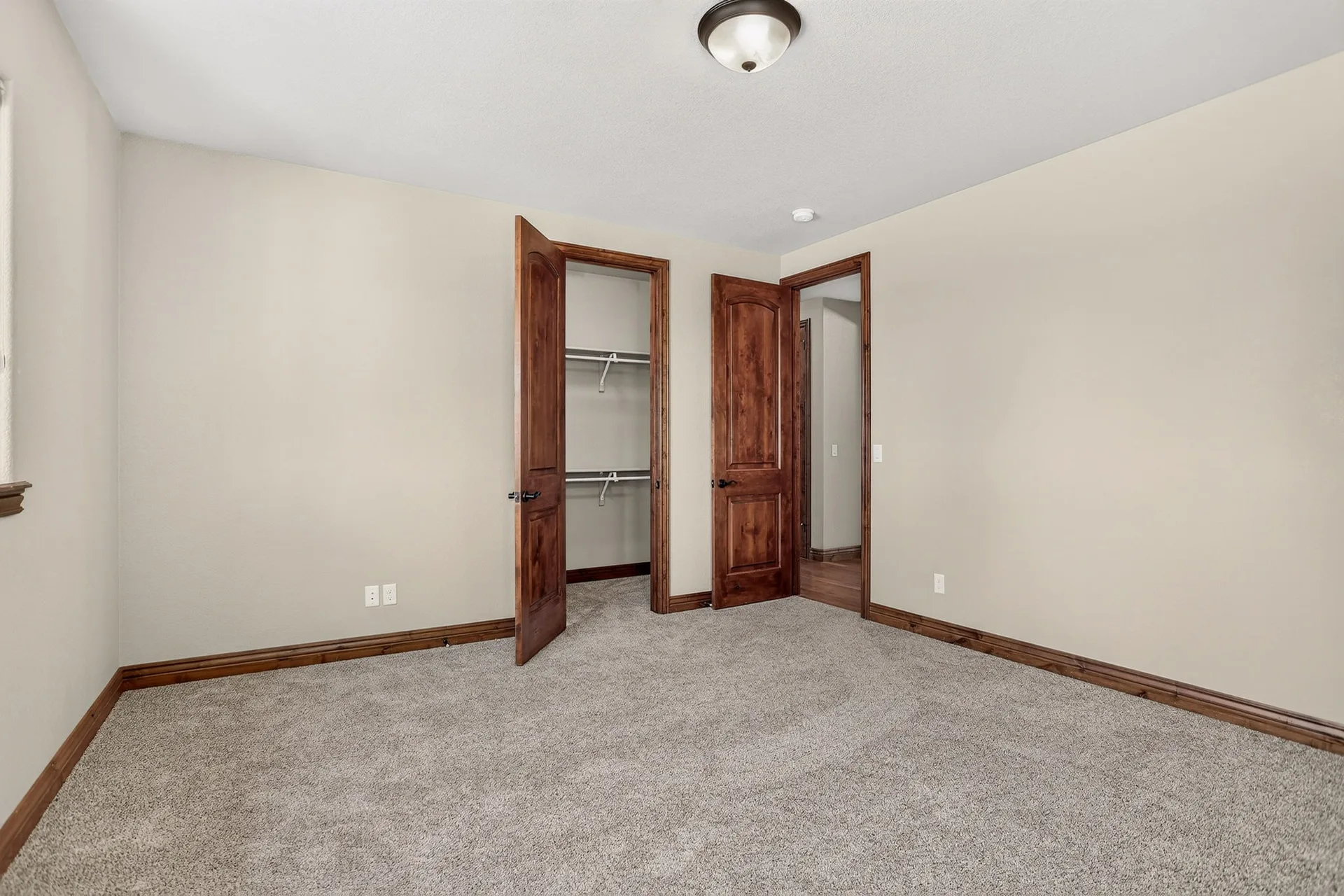 Guest bedroom with walk-in closet