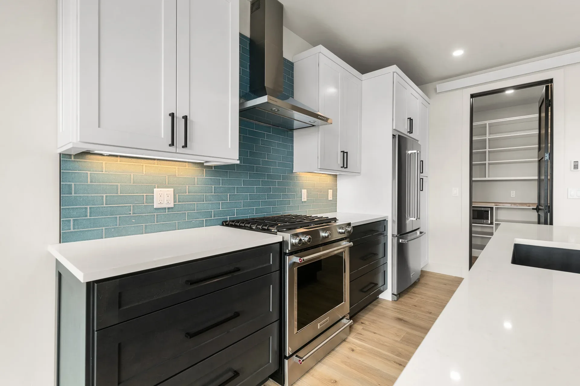 Modern kitchen with shaker-style cabinetry