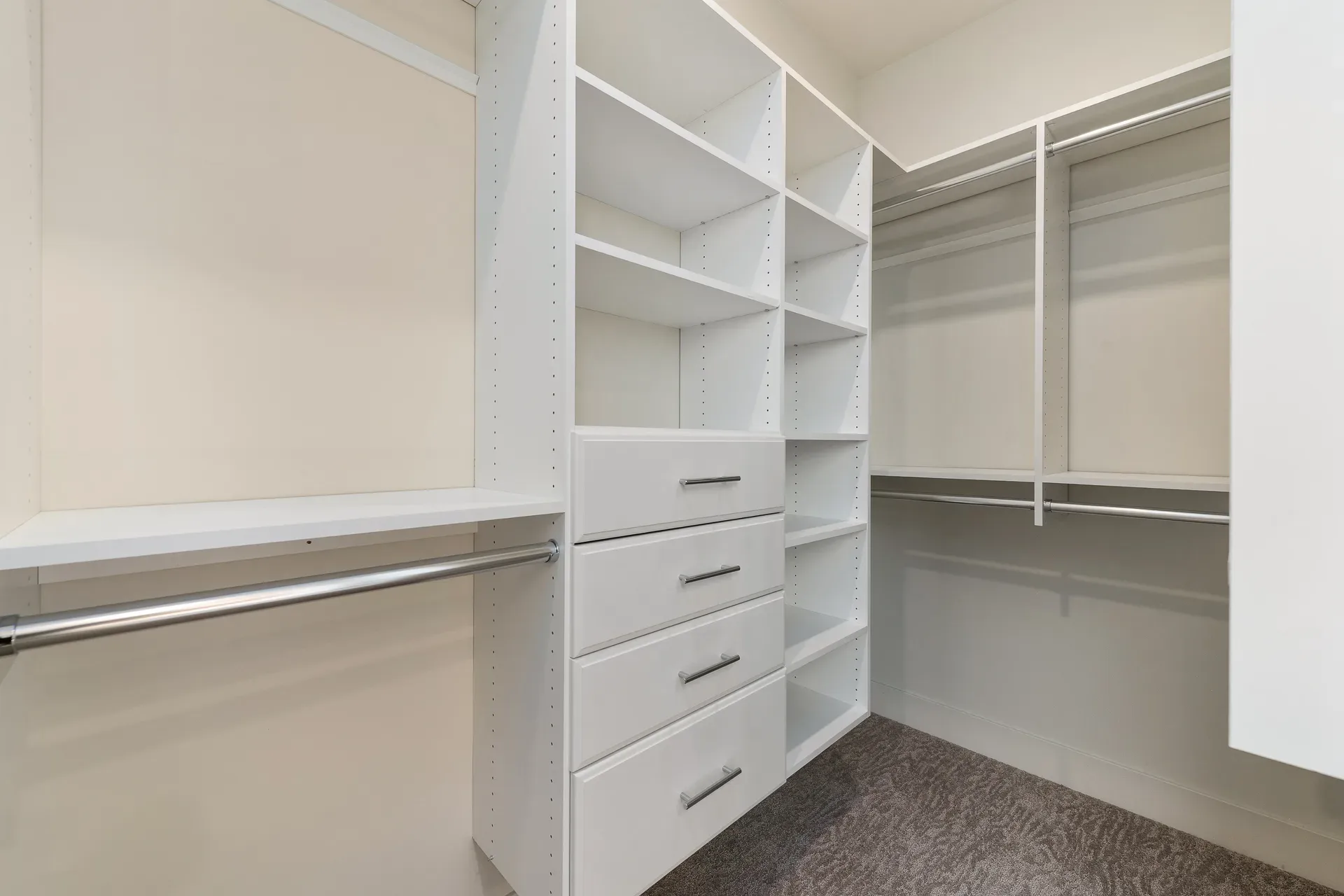 Walk-in closet with storage
