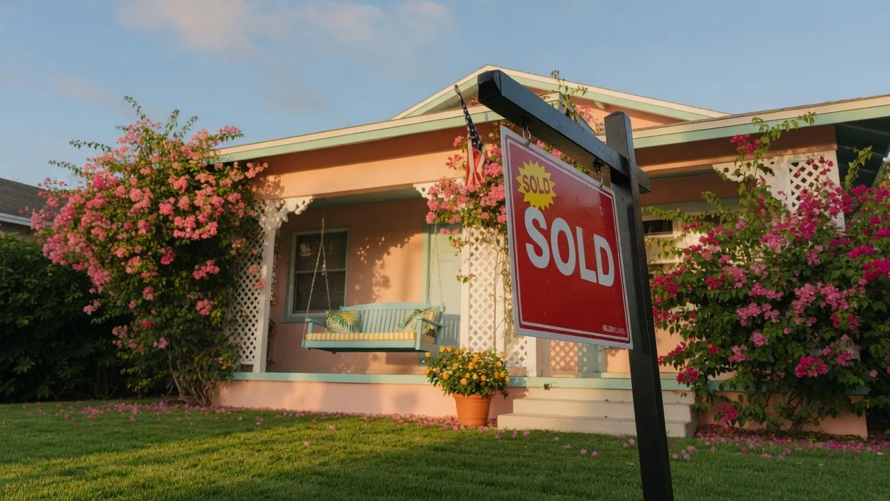 Sold sign in front of a Florida home