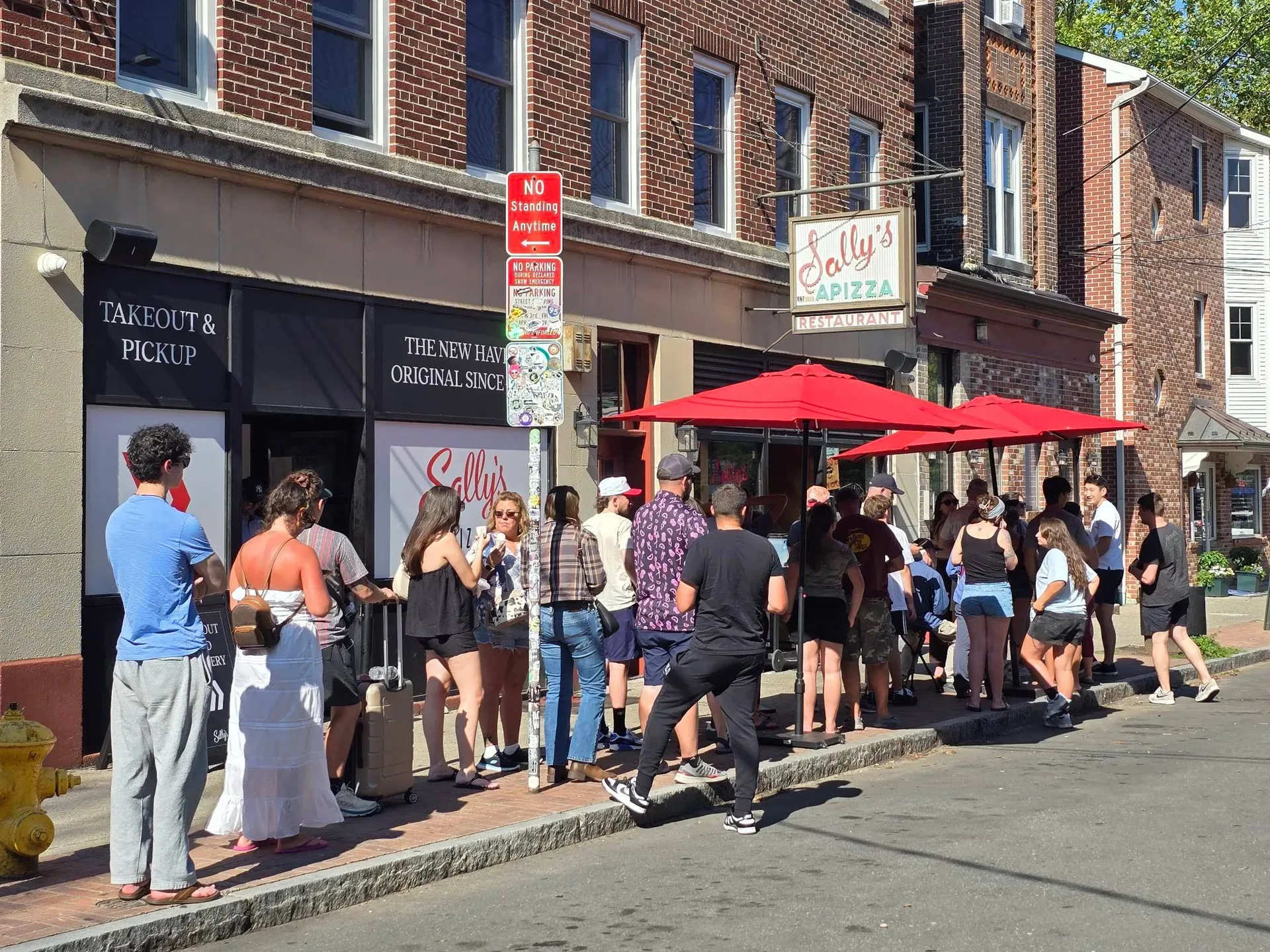 Sally's Apizza on Wooster Street in New Haven — the iconic pizzeria since 1938