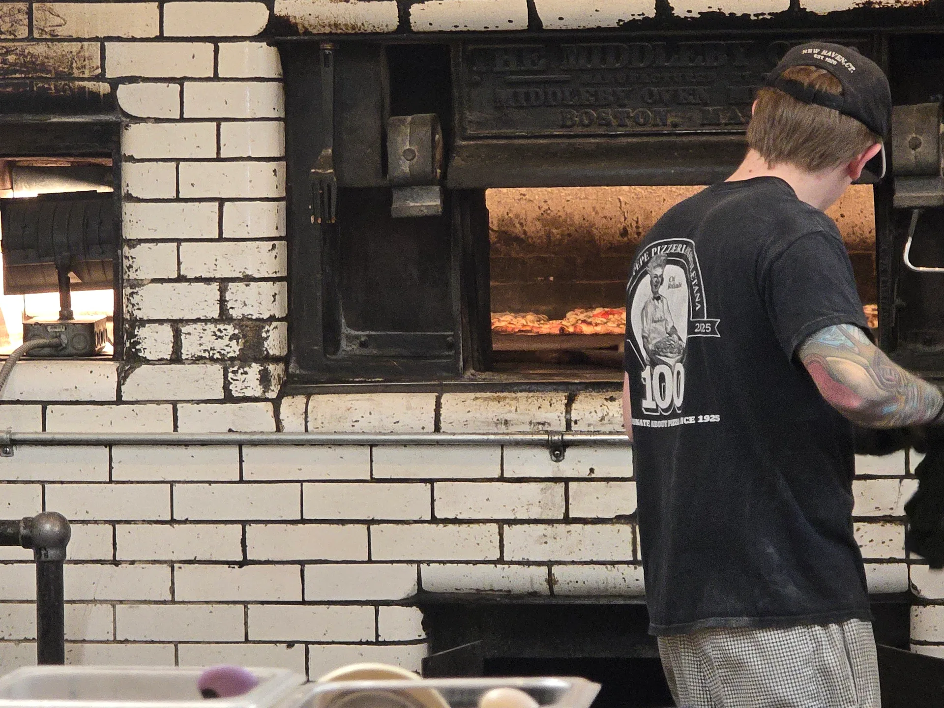 The legendary coal-fired ovens that give Pepe's pizza its signature flavor