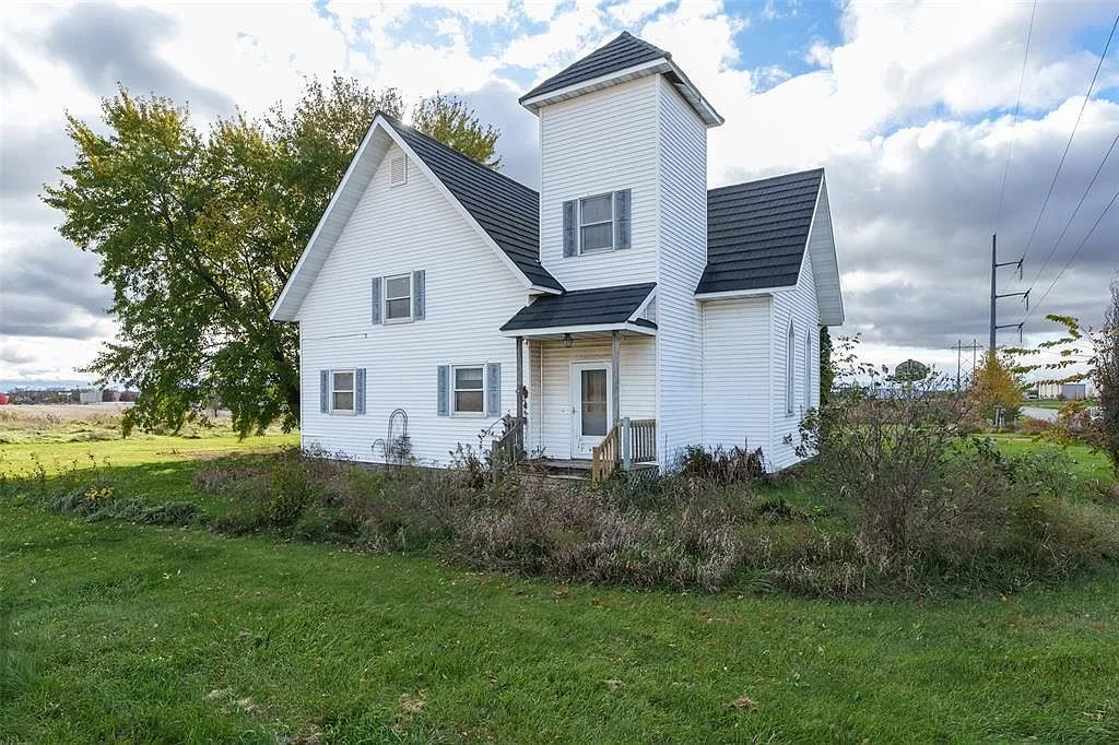 Former church converted to a residence in Menomonie, Wisconsin