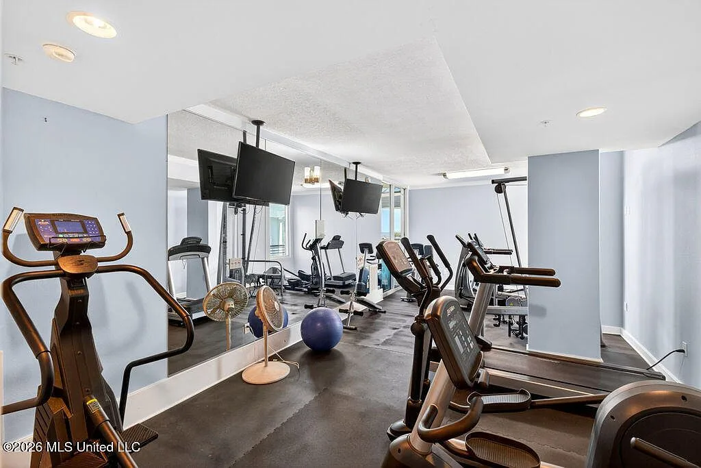 Fitness center with modern equipment