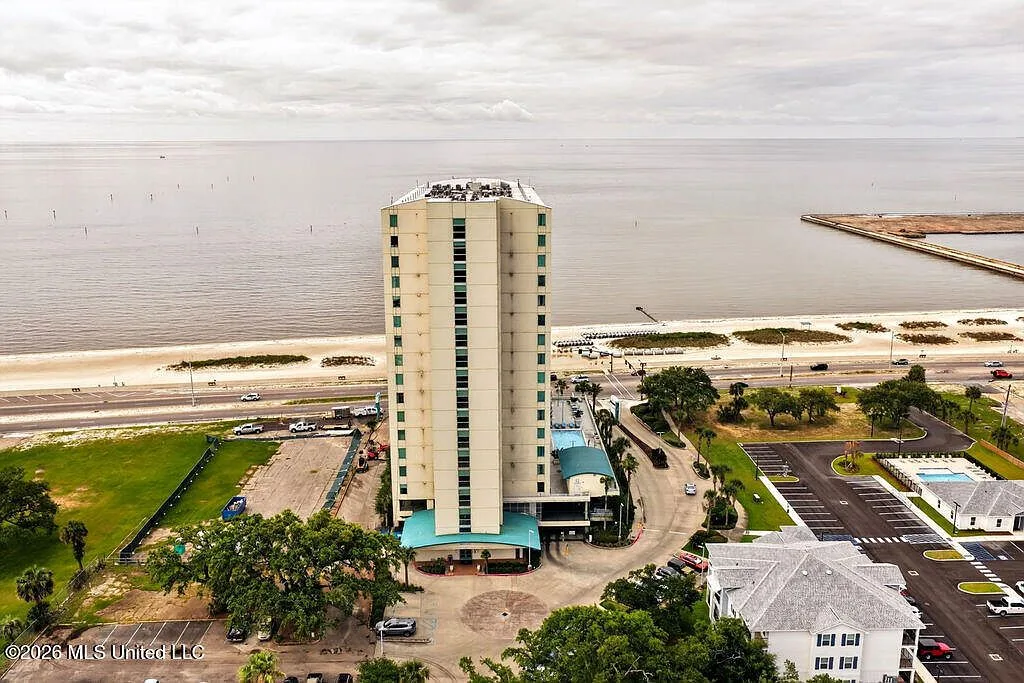 Aerial view of Ocean Club high-rise complex