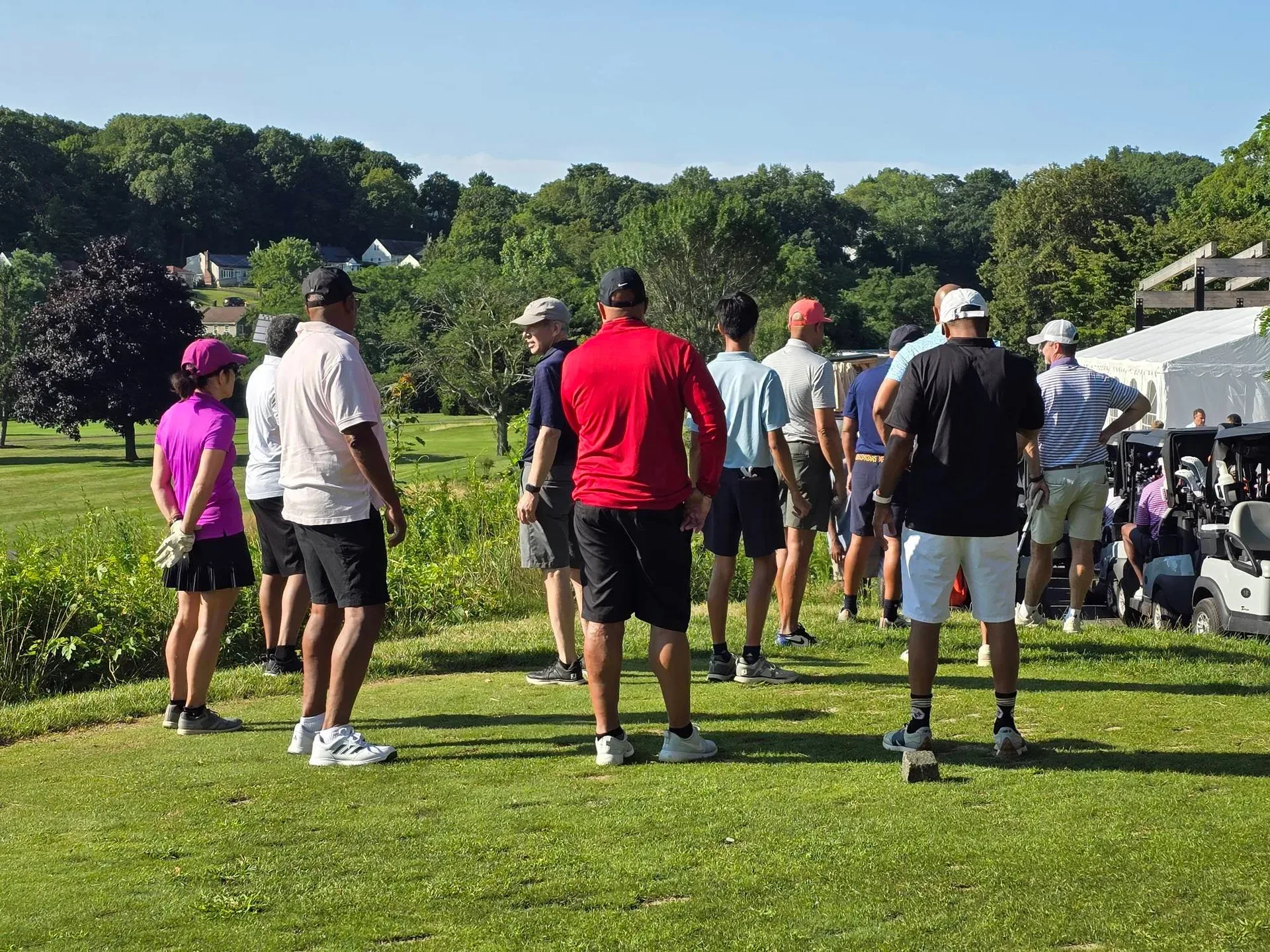 Golfers of all ages gathered together to support the Knickerbocker scholarship fund at Alling Memorial Golf Club