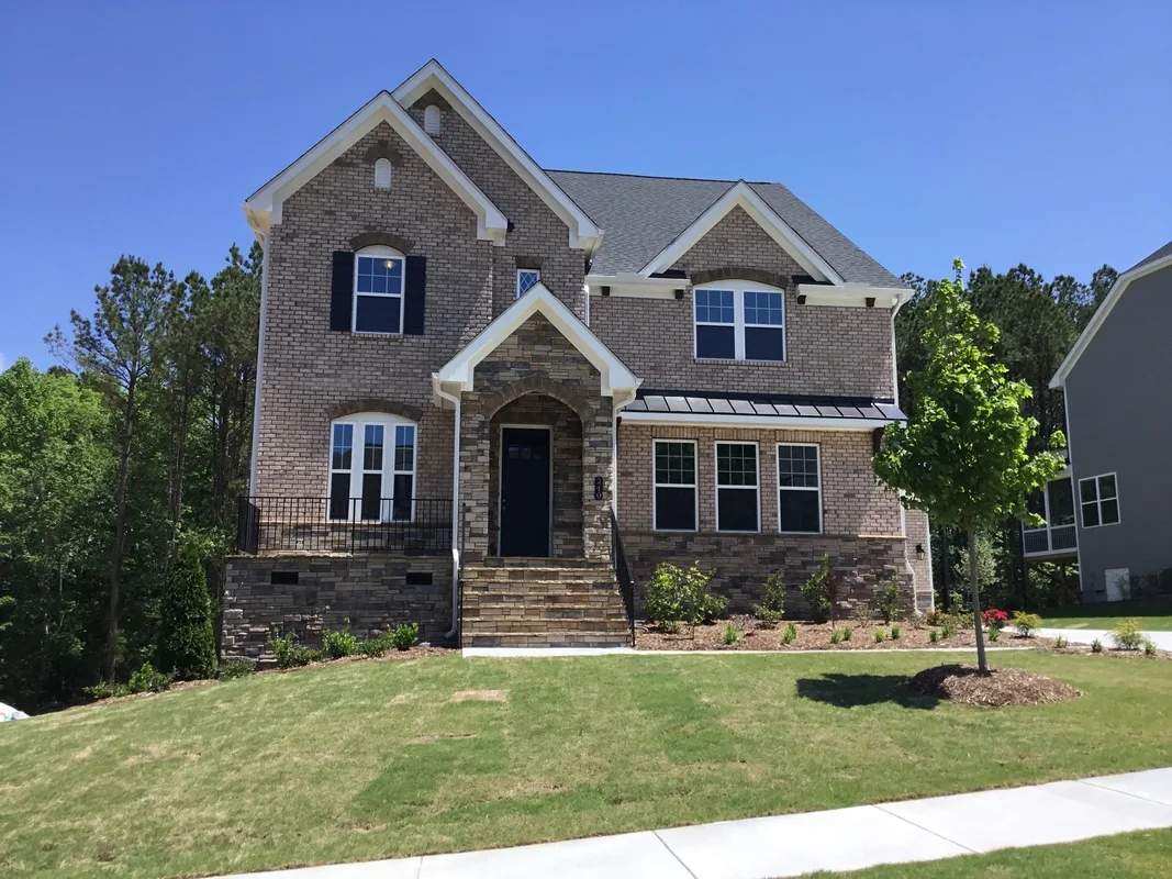 Brick and stone facade home in Amberly, Cary NC