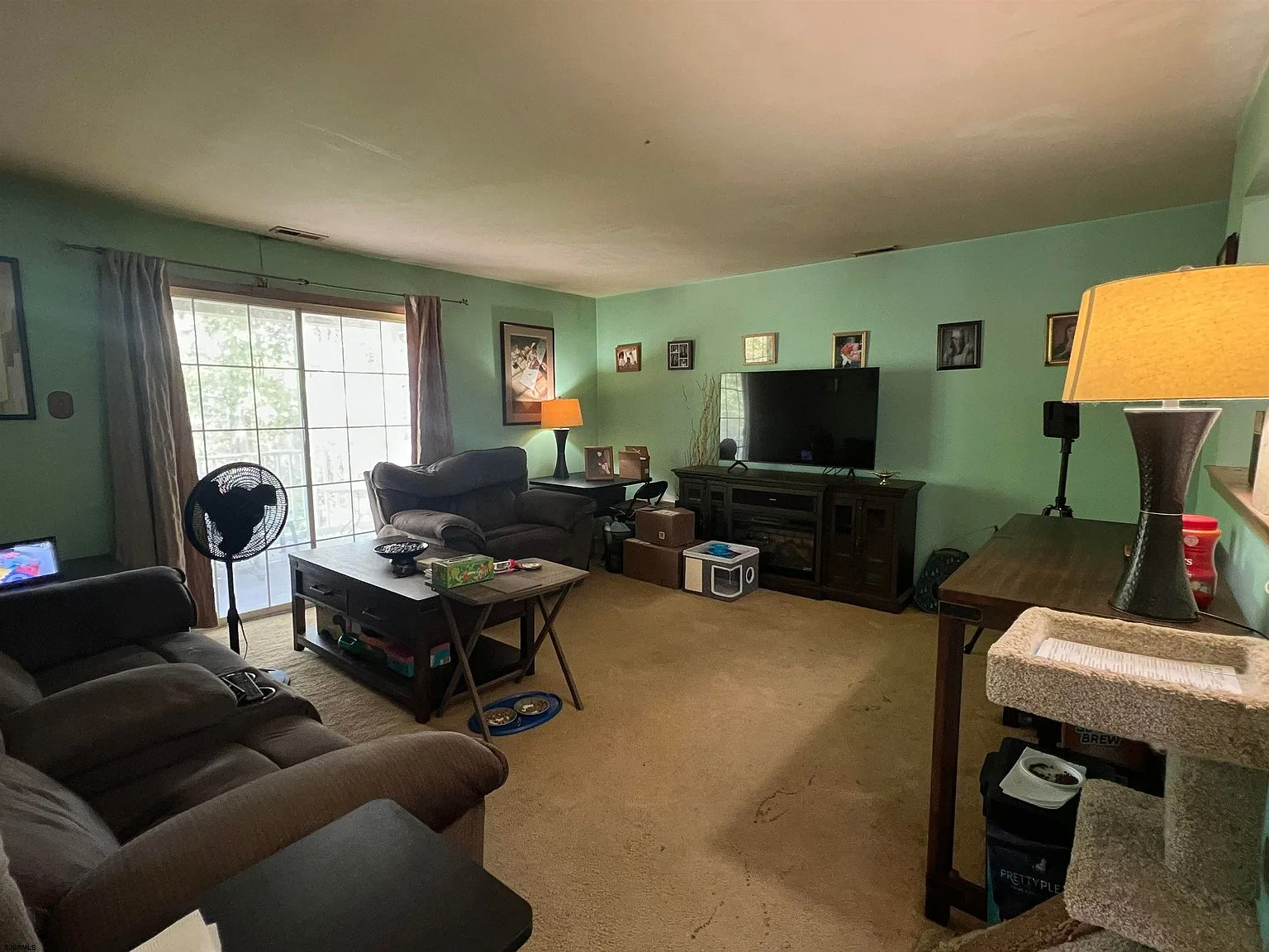 Living room with sliding glass door access
